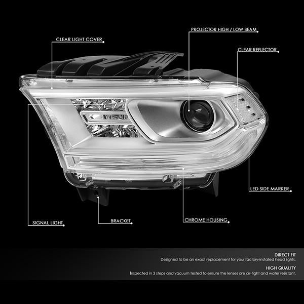 Factory Style Projector Headlights <br>14-19 Dodge Durango