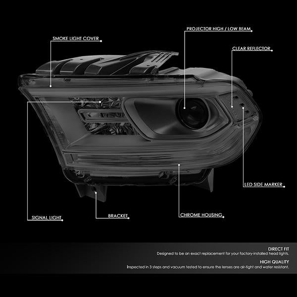 Factory Style Projector Headlights <br>14-19 Dodge Durango