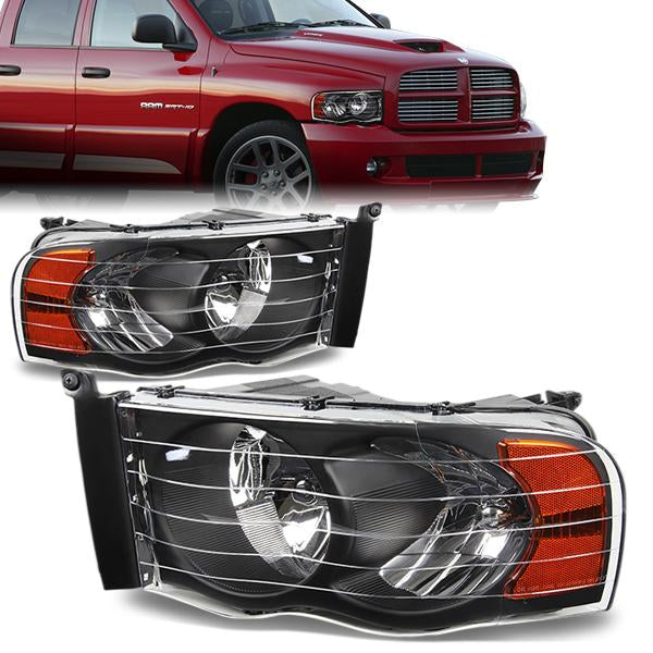 Factory Style Headlights <br>02-05 Dodge Ram 1500, 03-05 2500 3500