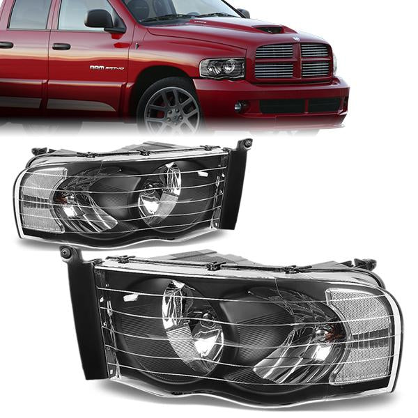 Factory Style Headlights <br>02-05 Dodge Ram 1500, 03-05 2500 3500