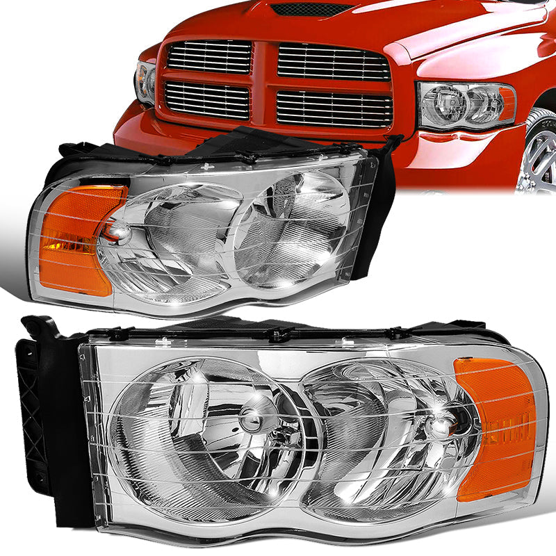 Factory Style Headlights <br>02-05 Dodge Ram 1500, 03-05 2500 3500