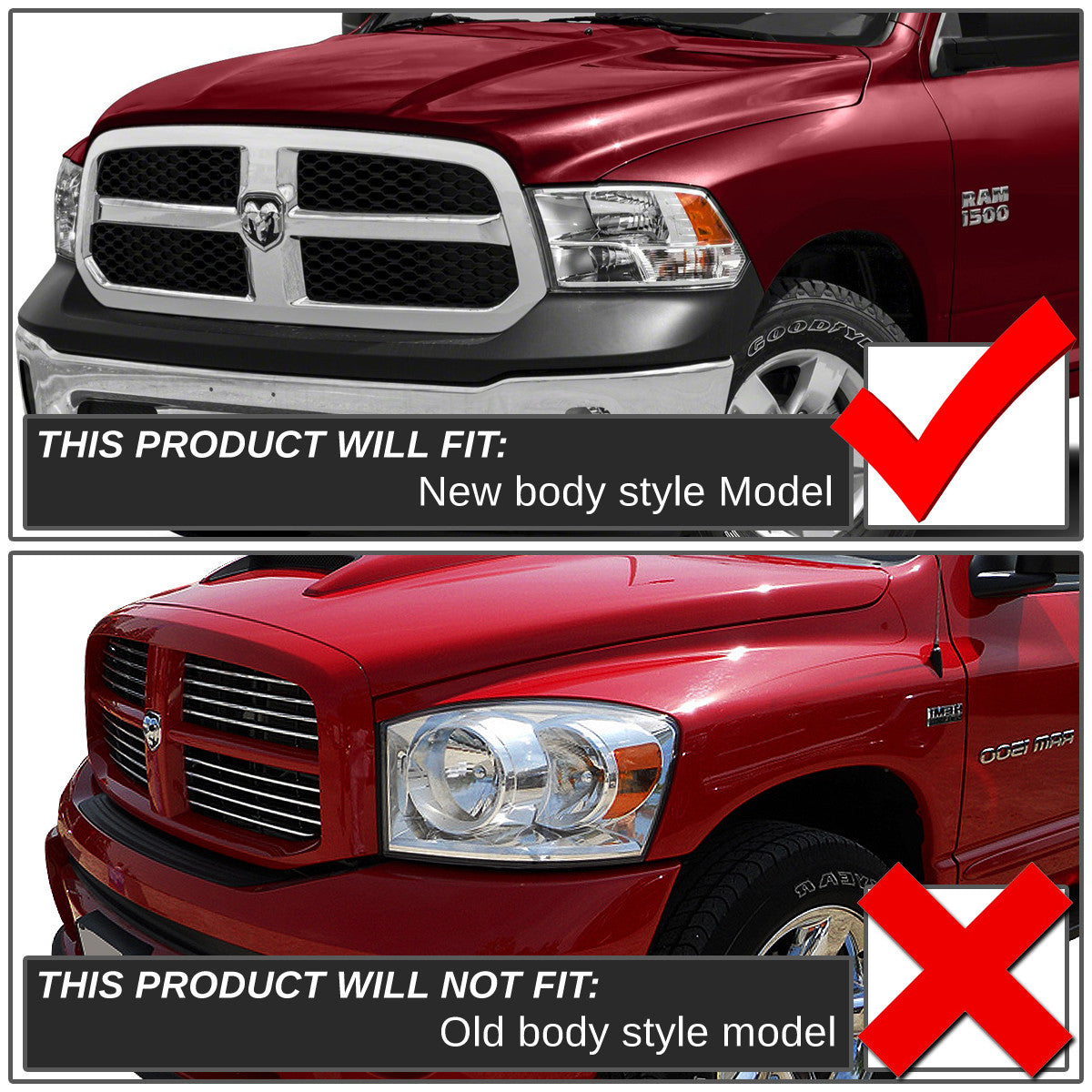 Factory Style Headlights <br>2009 Dodge Ram 1500, 10-18 Ram 1500-5500