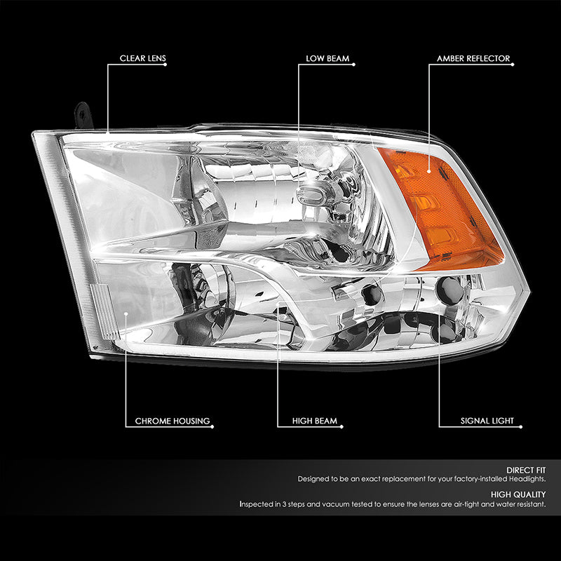 Factory Style Headlights <br>2009 Dodge Ram 1500, 10-18 Ram 1500-5500