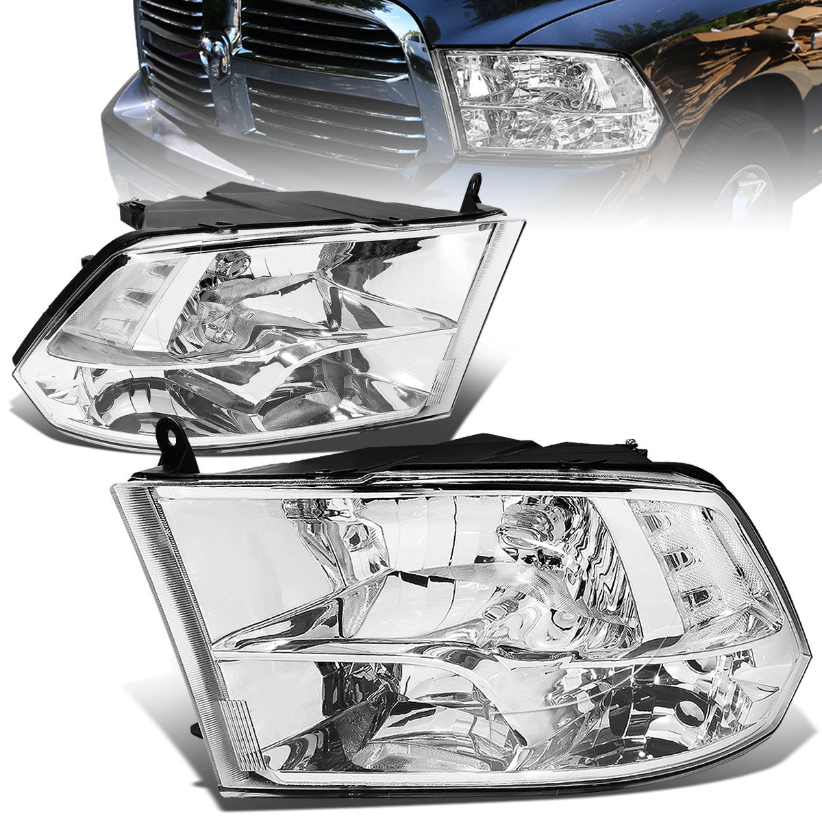 Factory Style Headlights <br>2009 Dodge Ram 1500, 10-18 Ram 1500-5500