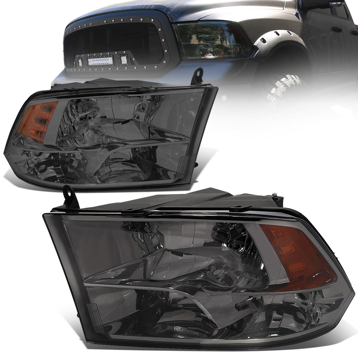 Factory Style Headlights <br>2009 Dodge Ram 1500, 10-18 Ram 1500-5500