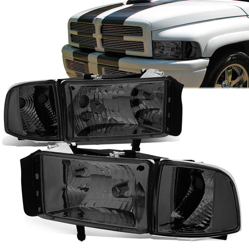 Factory Style Headlights <br>94-01 Dodge Ram 1500, 94-02 2500 3500