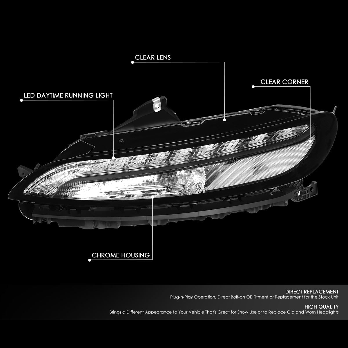 LED DRL Headlights <br>14-18 Jeep Cherokee