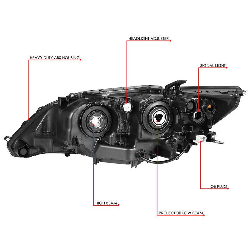 LED DRL Projector Headlights <br>13-15 Lexus ES300h, ES350