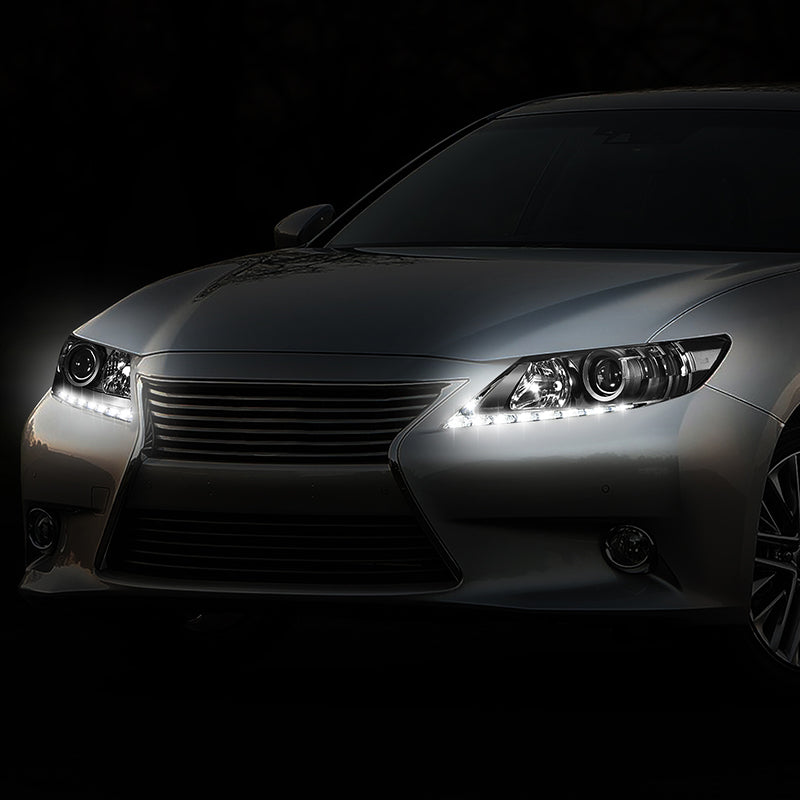 LED DRL Projector Headlights <br>13-15 Lexus ES300h, ES350