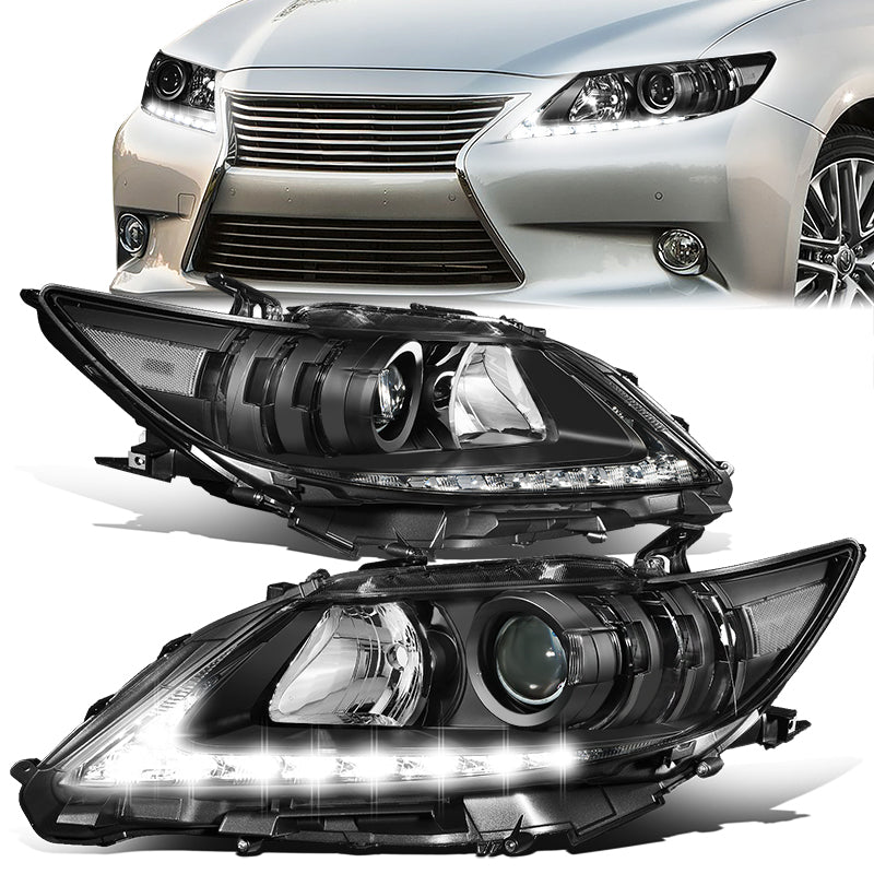 LED DRL Projector Headlights <br>13-15 Lexus ES300h, ES350