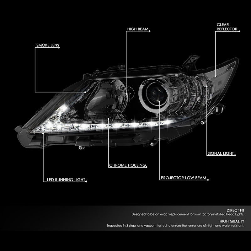 LED DRL Projector Headlights <br>13-15 Lexus ES300h, ES350