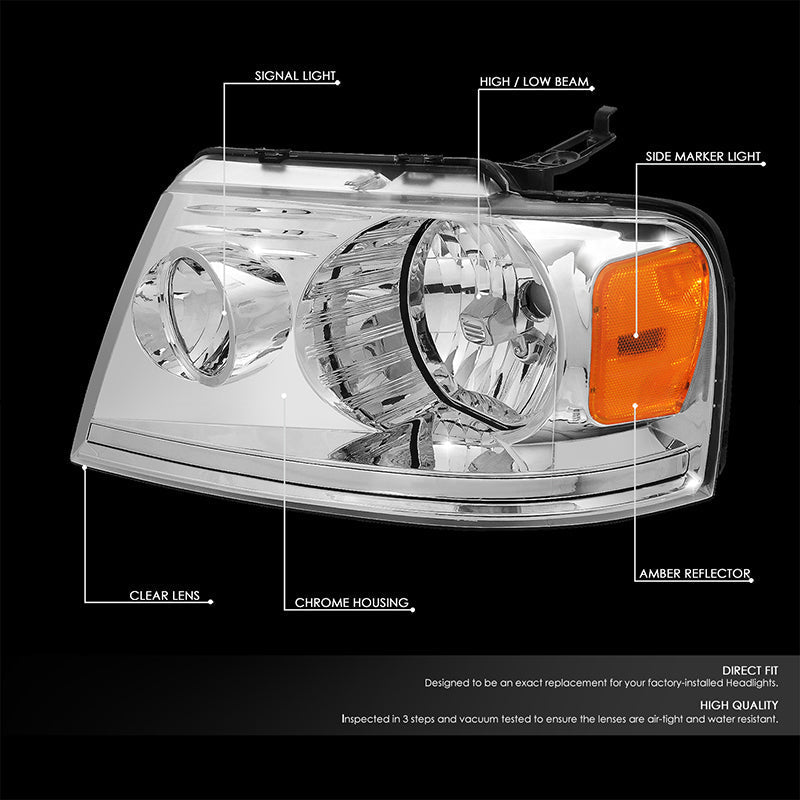 Factory Style Headlights <br>04-08 Ford F-150, 06-08 Lincoln Mark LT