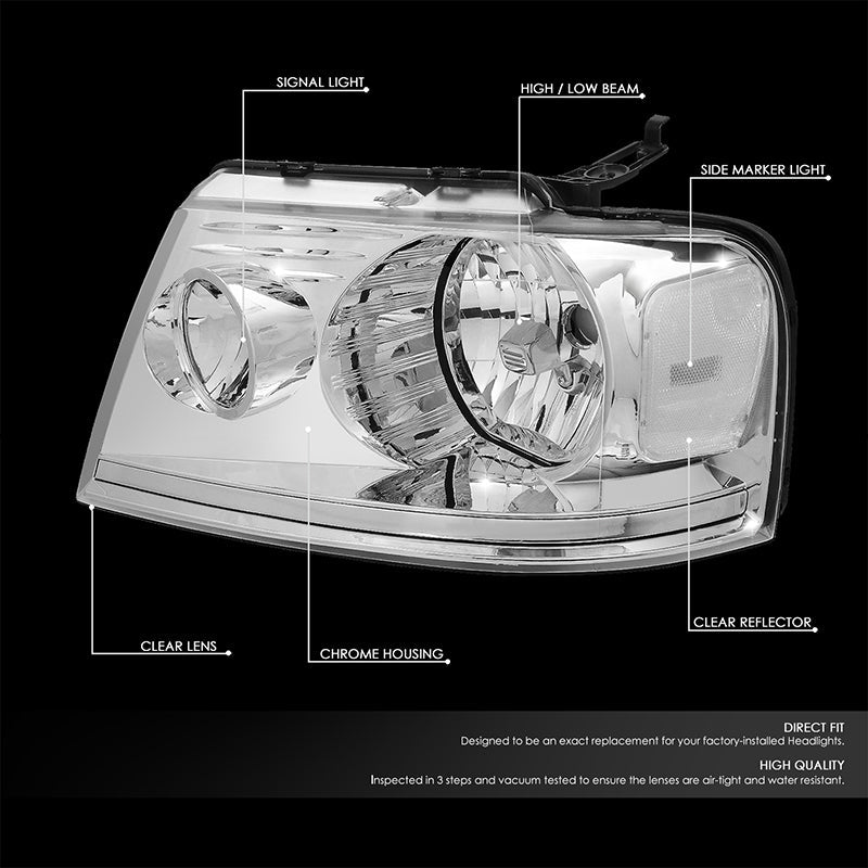 Factory Style Headlights <br>04-08 Ford F-150, 06-08 Lincoln Mark LT