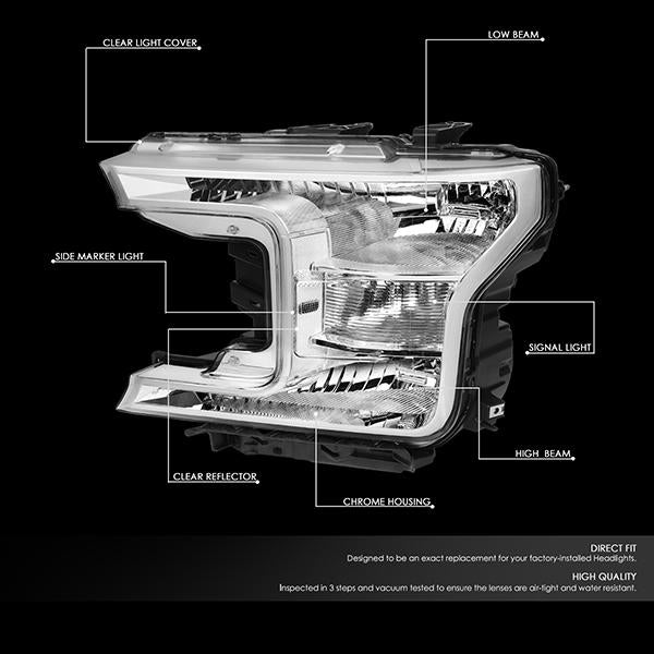 Factory Style Headlights <br>18-20 Ford F-150