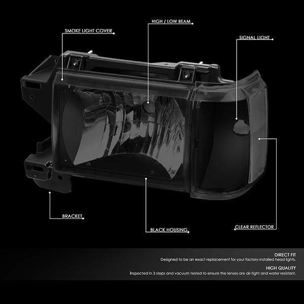 Factory Style Headlights <br>87-91 Ford F-150 F-250 F-350 Bronco