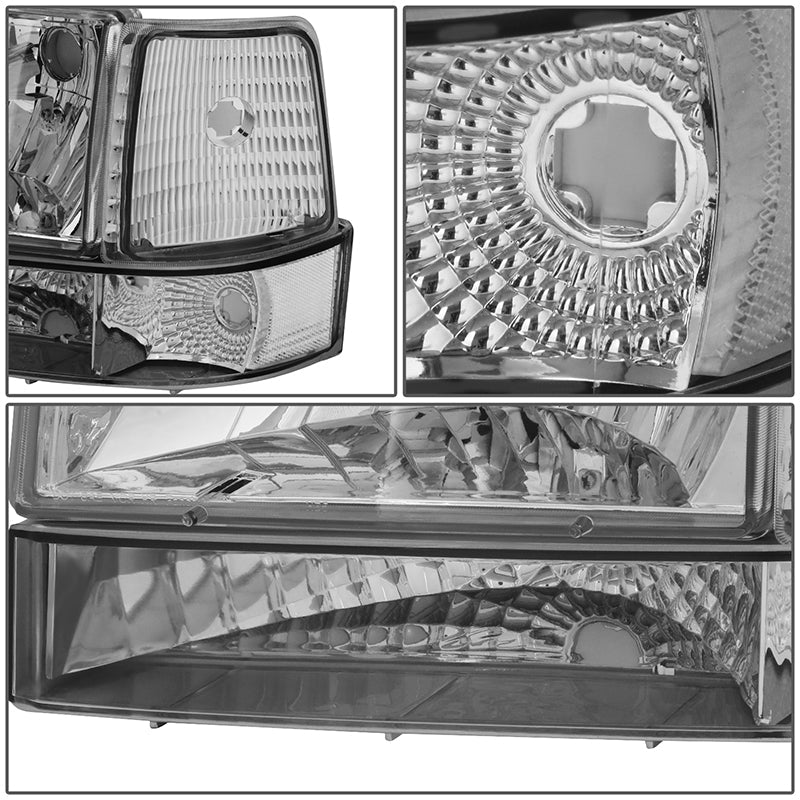 Factory Style Headlights <br>92-96 Ford F-150 F-250 F-350 Bronco