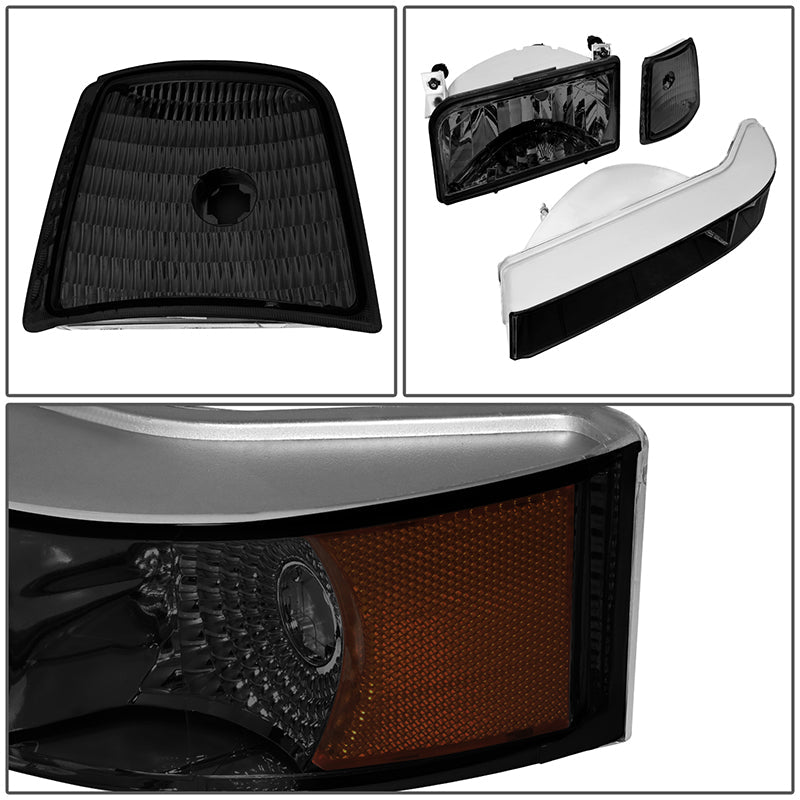 Factory Style Headlights <br>92-96 Ford F-150 F-250 F-350 Bronco