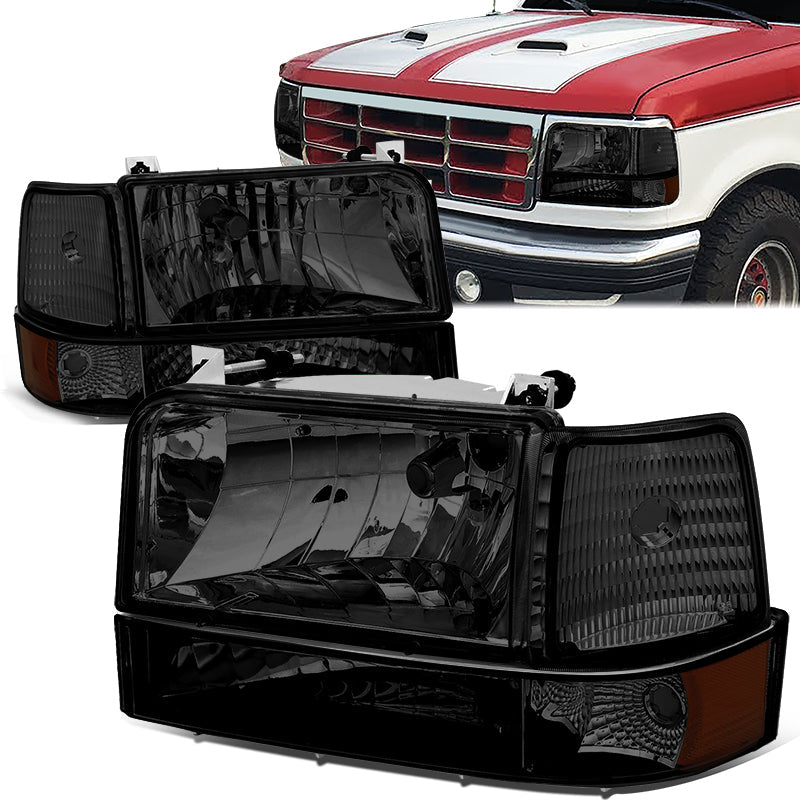 Factory Style Headlights <br>92-96 Ford F-150 F-250 F-350 Bronco