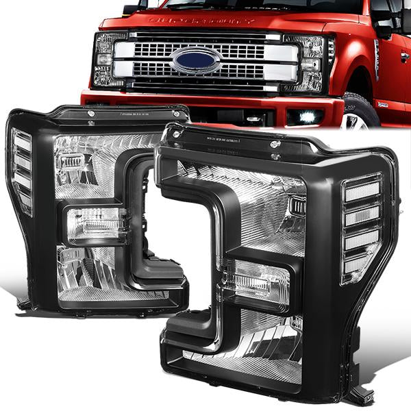 Factory Style Headlights <br>17-19 Ford F-250 F-350 F-450 F-550 Super Duty