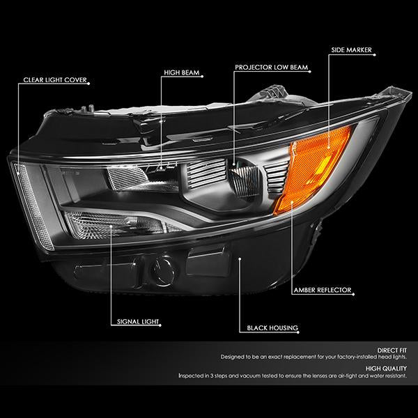 Factory Style Projector Headlights <br>15-18 Ford Edge