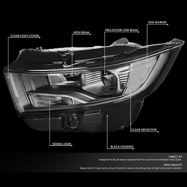 Factory Style Projector Headlights <br>15-18 Ford Edge