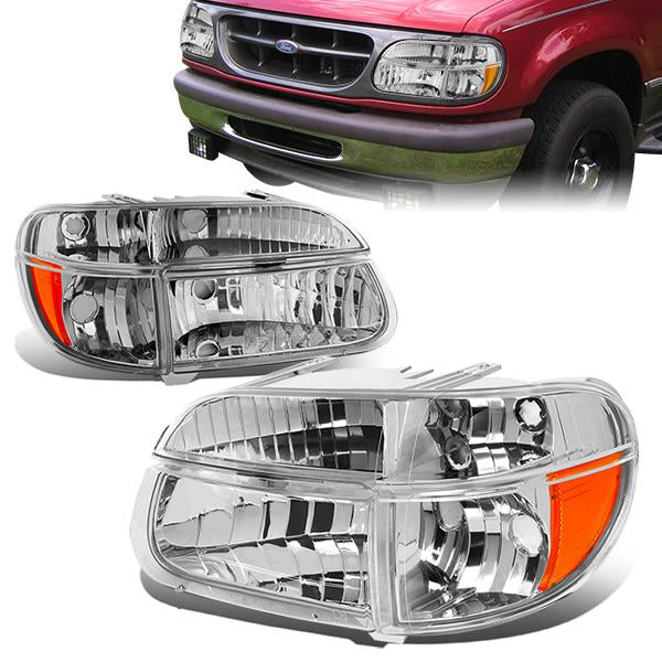 Factory Style Headlights <br>95-01 Ford Explorer, 1997 Mercury Mountaineer