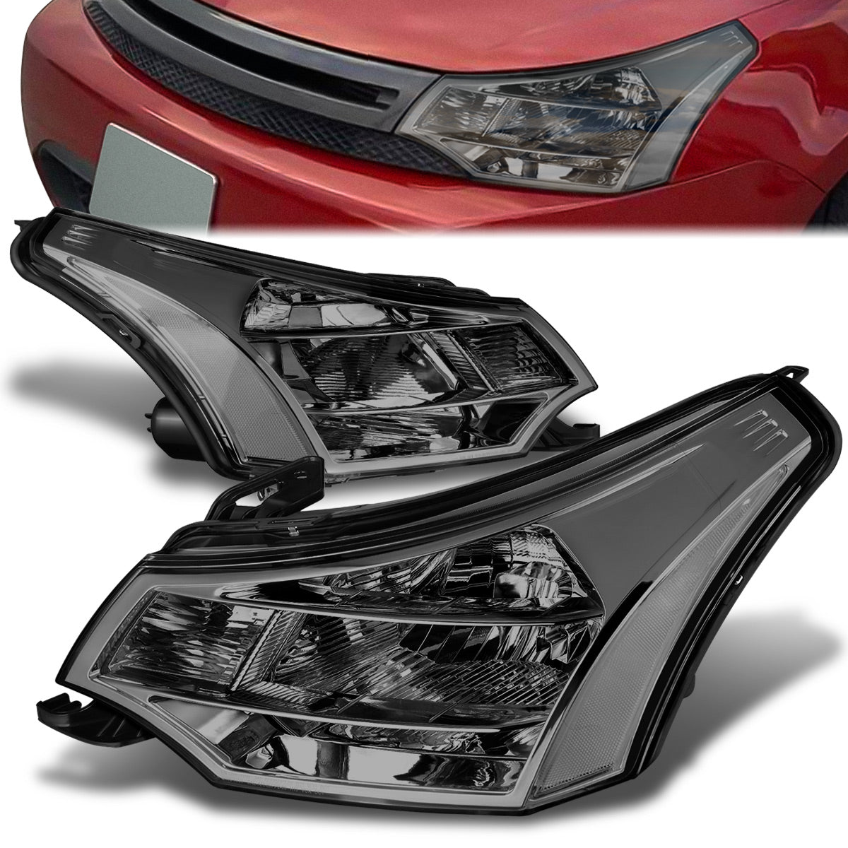 Factory Style Headlights <br>08-11 Ford Focus