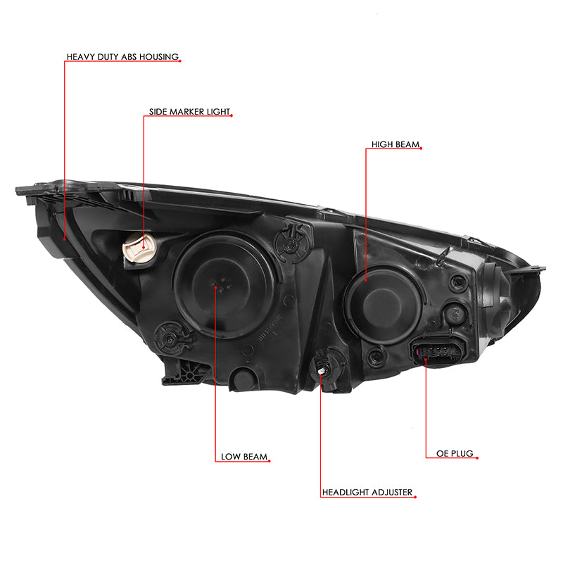 Factory Style Headlights <br>15-18 Ford Focus