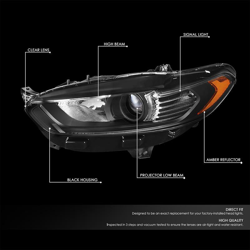 Factory Style Projector Headlights <br>13-16 Ford Fusion