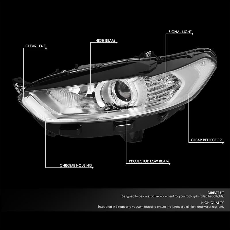 Factory Style Projector Headlights <br>13-16 Ford Fusion