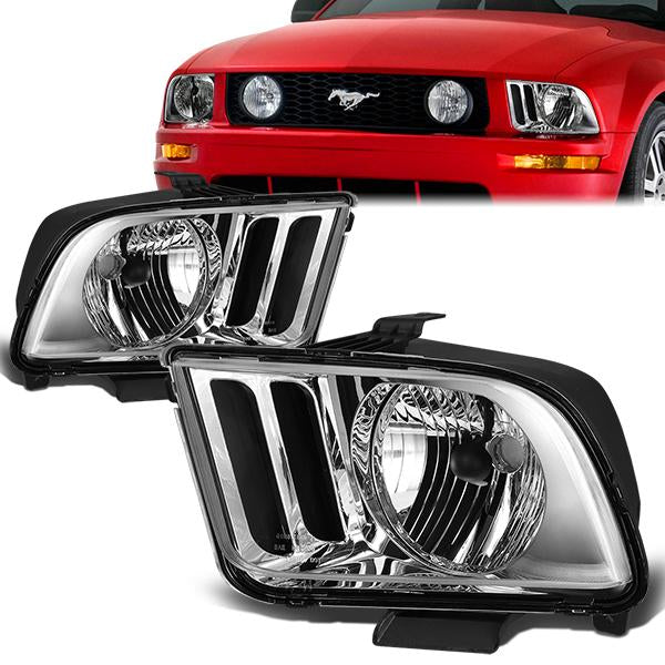 Factory Style Headlights <br>05-09 Ford Mustang