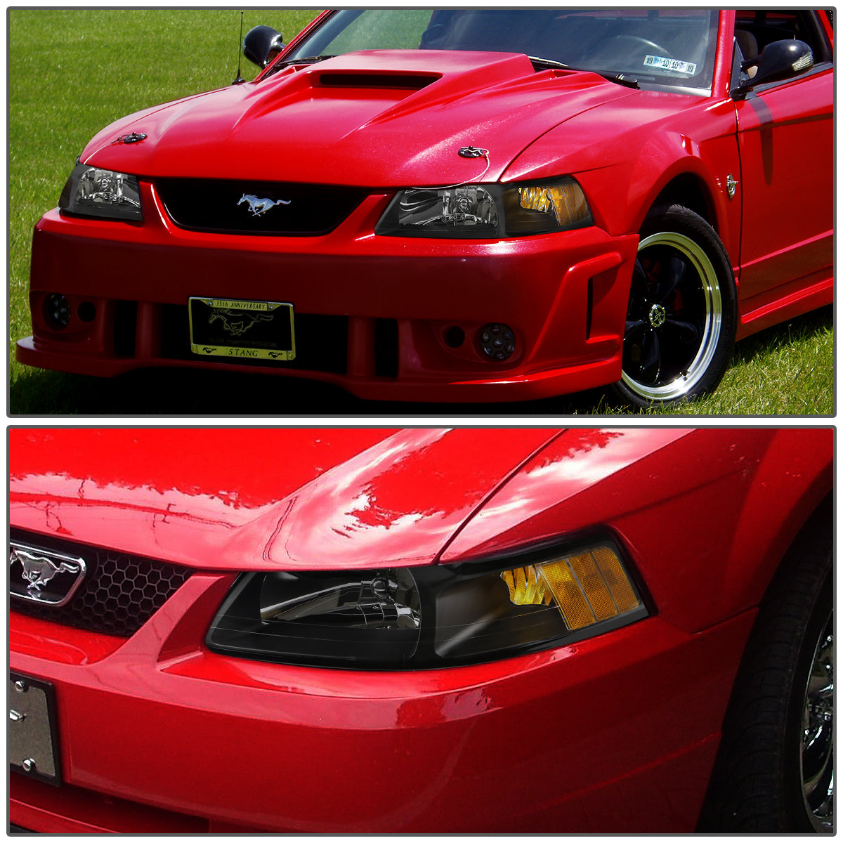 Factory Style Headlights <br>99-14 Ford Mustang