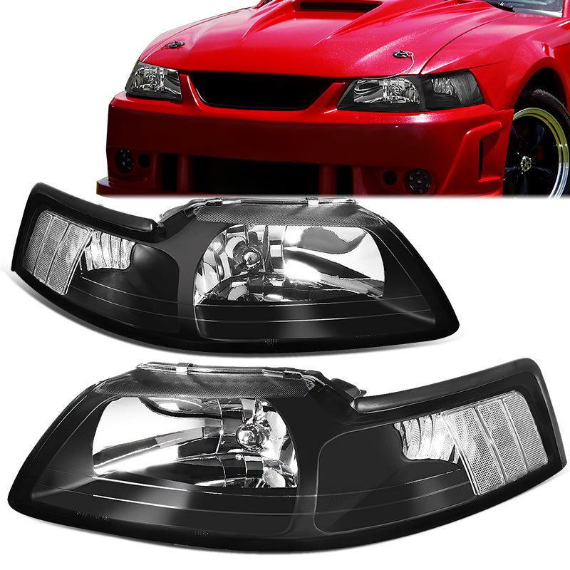 Factory Style Headlights <br>99-14 Ford Mustang