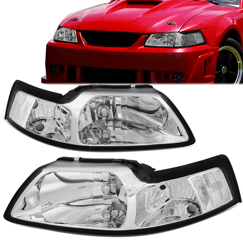 Factory Style Headlights <br>99-14 Ford Mustang