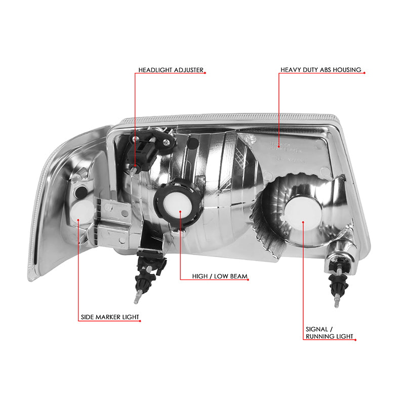 Factory Style Headlights <br>01-11 Ford Ranger