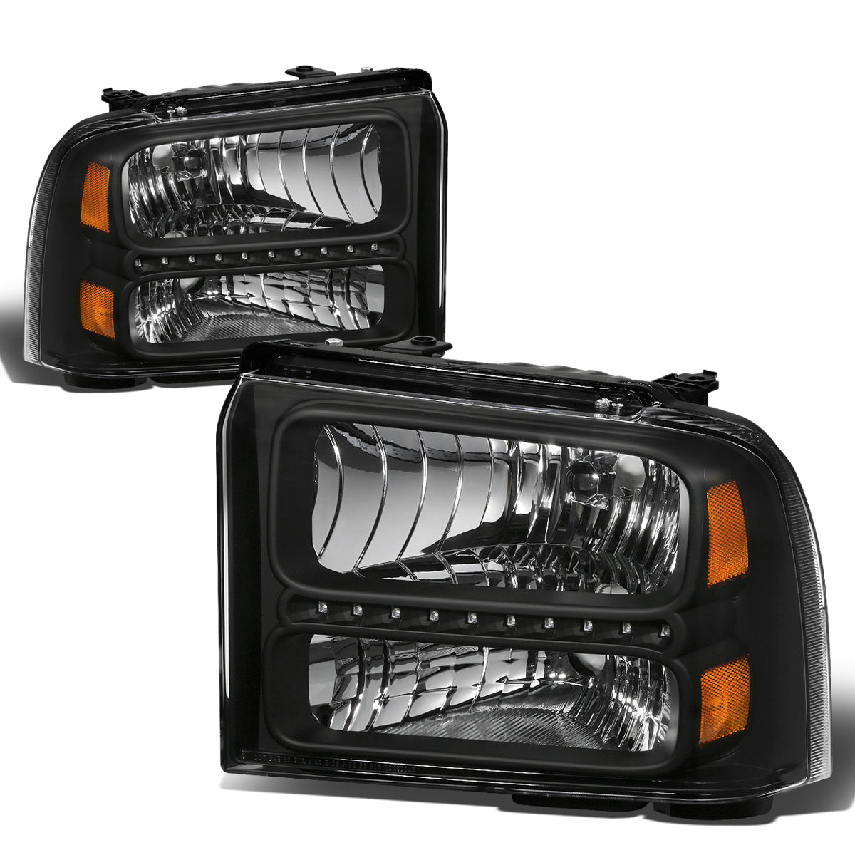 LED DRL Headlights <br>05-07 Ford F250 F350 F450 F550 Super Duty