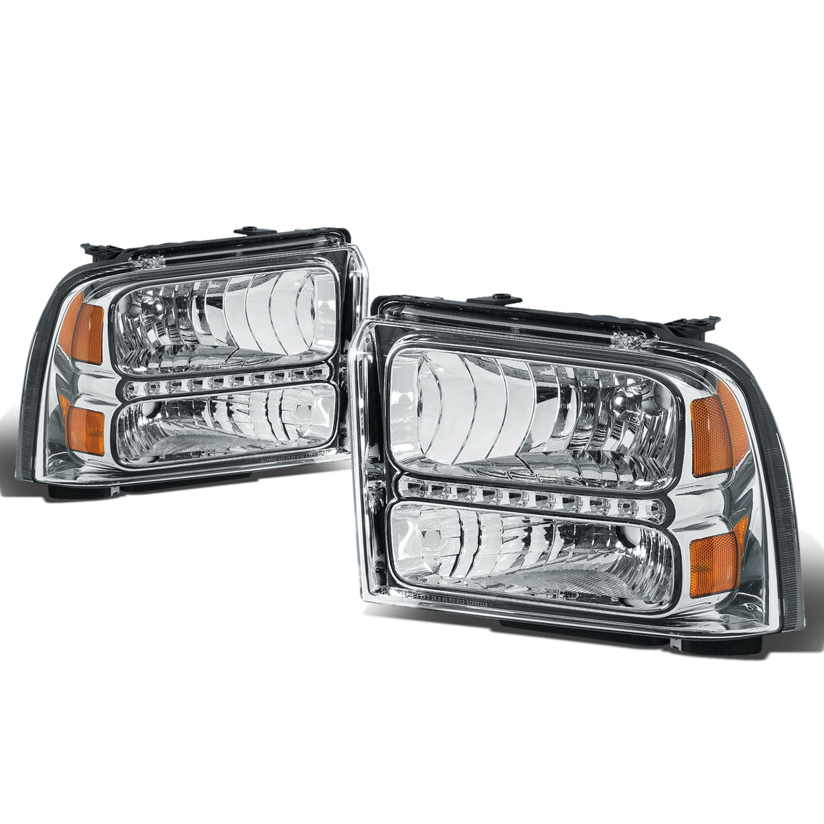 LED DRL Headlights <br>05-07 Ford F250 F350 F450 F550 Super Duty