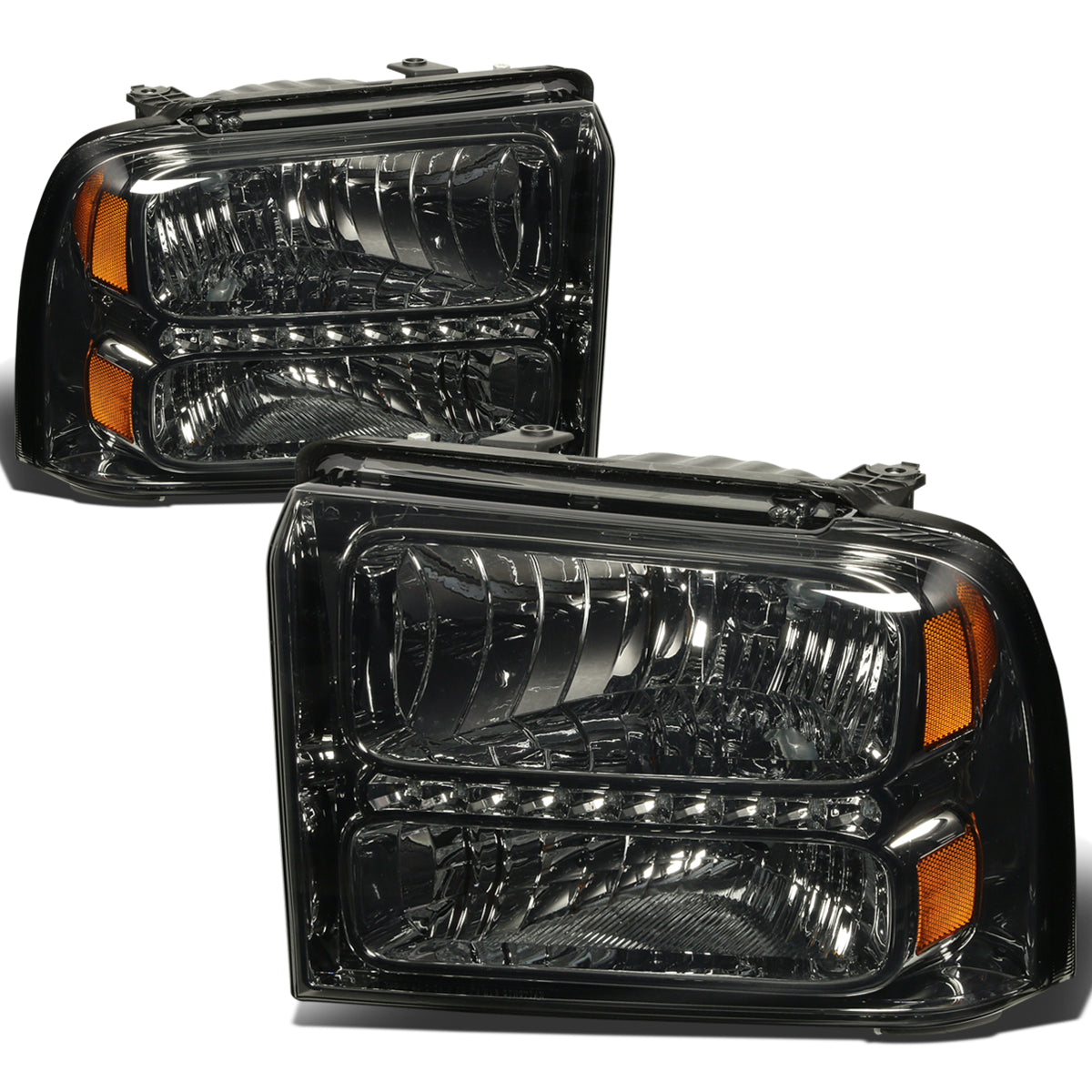 LED DRL Headlights <br>05-07 Ford F250 F350 F450 F550 Super Duty