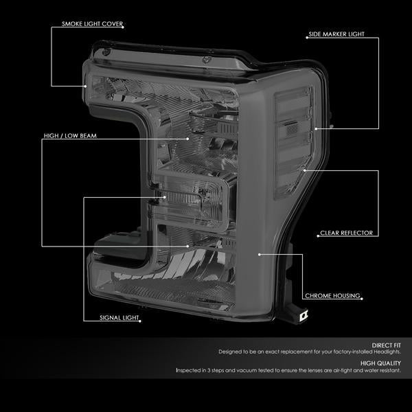 Factory Style Headlights <br>17-19 Ford F250 F350 F450 F550 Super Duty