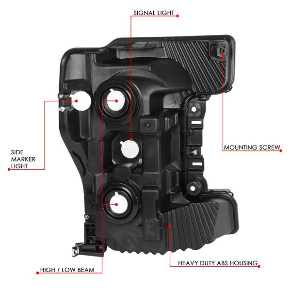 Factory Style Headlights <br>17-19 Ford F250 F350 F450 F550 Super Duty
