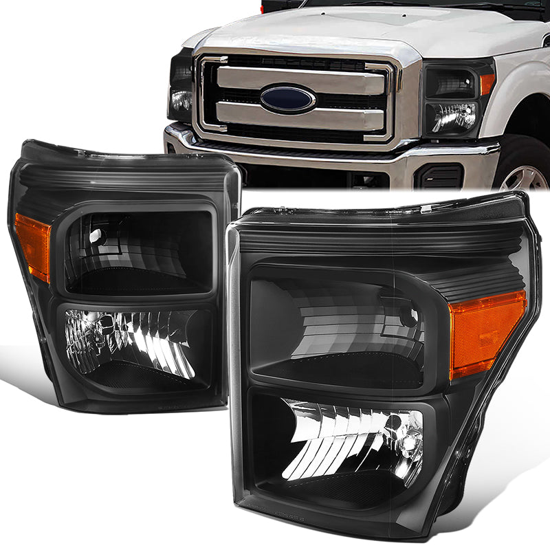 Factory Style Headlights <br>11-15 Ford F250 F350 F450 F550 Super Duty