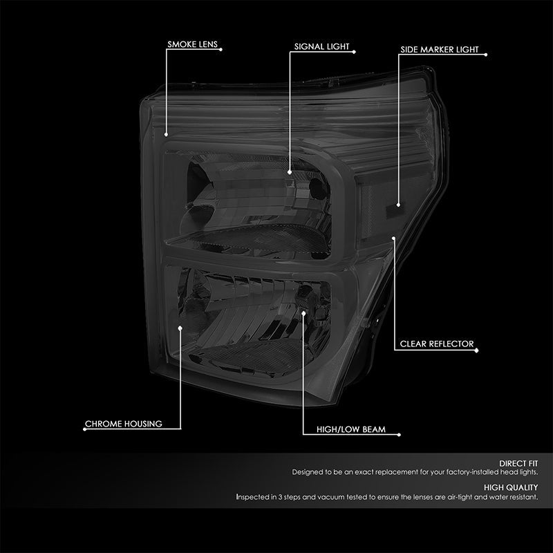 Factory Style Headlights <br>11-15 Ford F250 F350 F450 F550 Super Duty