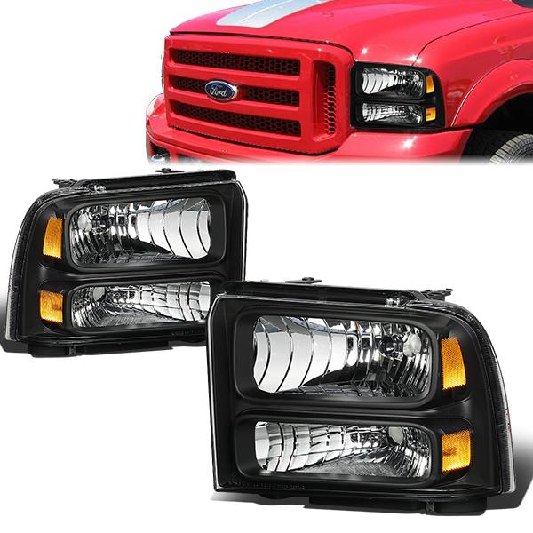 Factory Style Headlights <br>05-07 Ford F250 F350 F450 F550 Super Duty