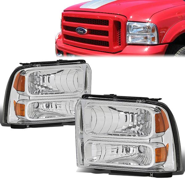 Factory Style Headlights <br>05-07 Ford F250 F350 F450 F550 Super Duty