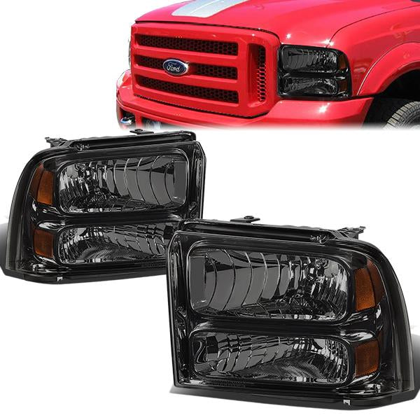 Factory Style Headlights <br>05-07 Ford F250 F350 F450 F550 Super Duty