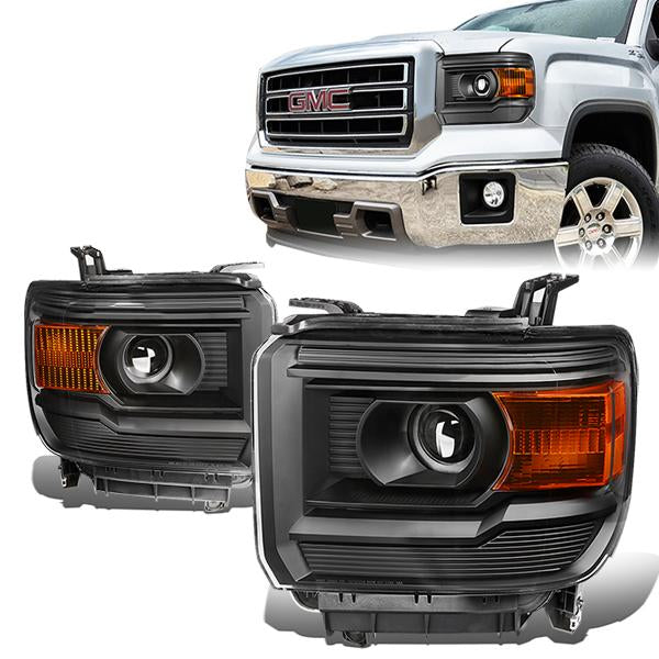 Factory Style Projector Headlights <br>14-15 GMC Sierra 1500,15-17 2500HD 3500HD