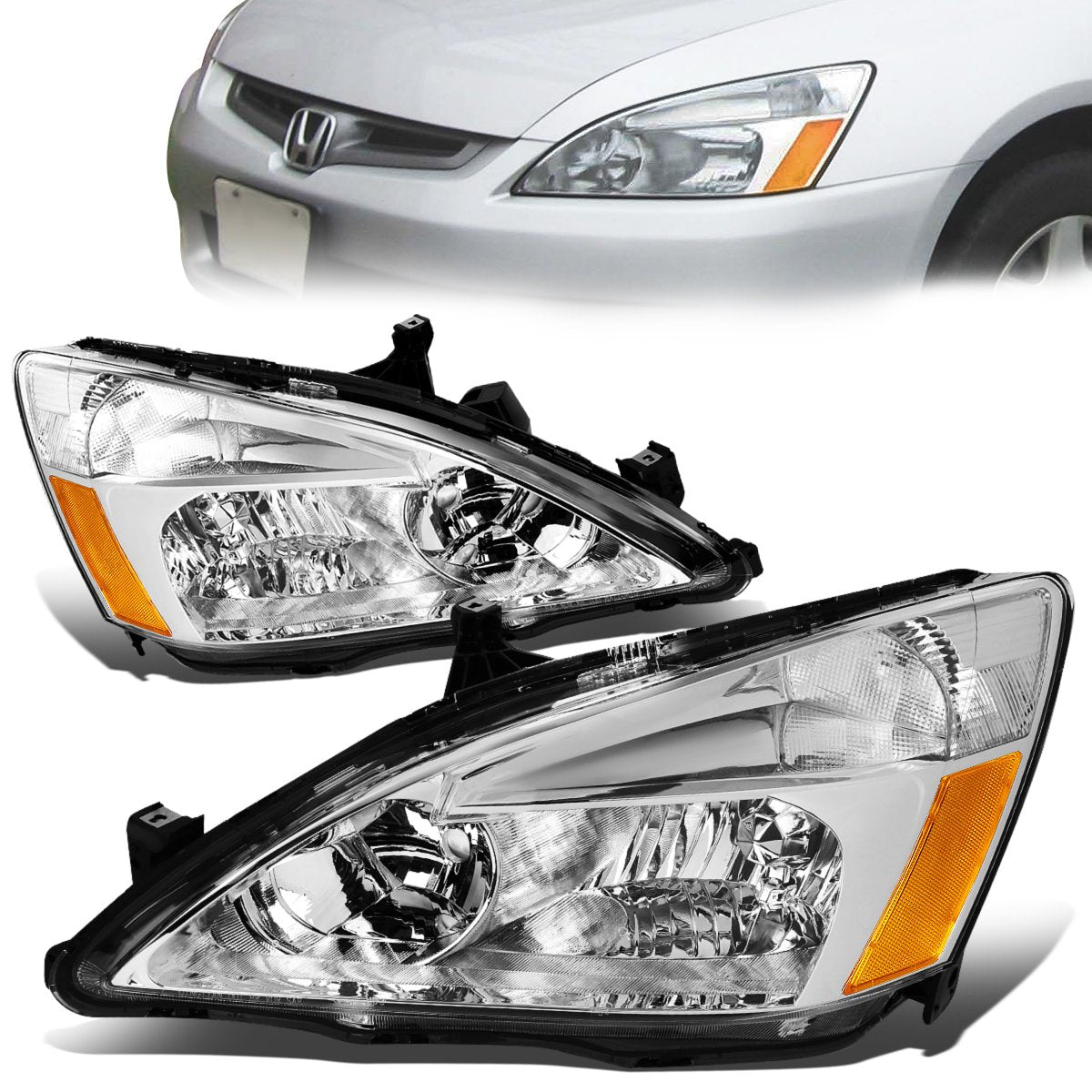 Factory Style Headlights <br>03-07 Honda Accord