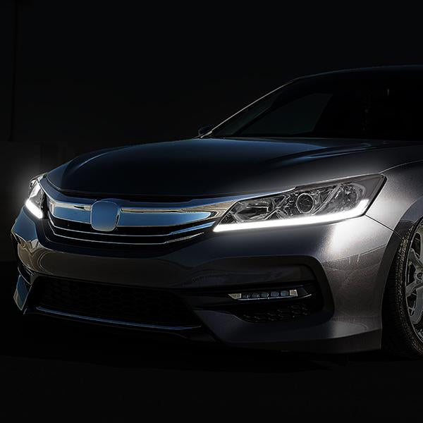 LED DRL Projector Headlights <br>16-17 Honda Accord