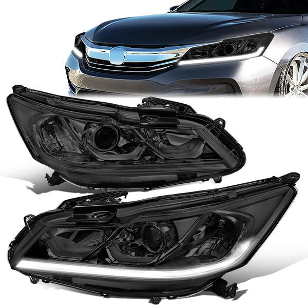 LED DRL Projector Headlights <br>16-17 Honda Accord