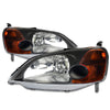 Factory Style Headlights <br>01-03 Honda Civic Sedan/ Coupe